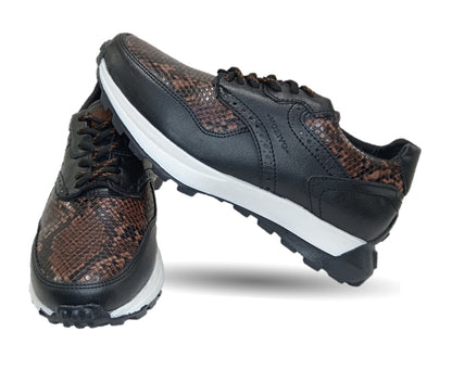 Zapato tipo Tenis Urbano Casual Nozivo 8601 Víbora Negro