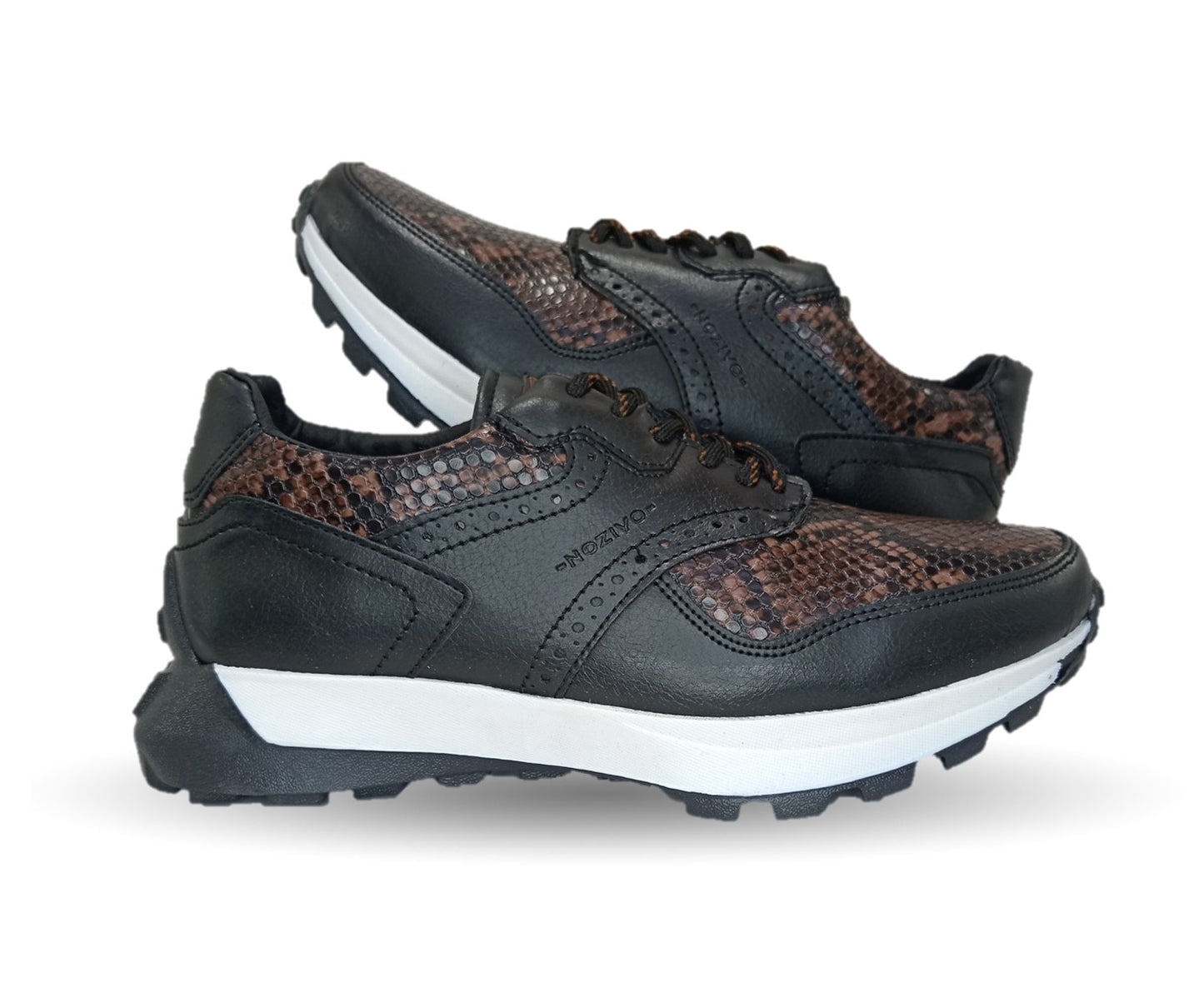 Zapato tipo Tenis Urbano Casual Nozivo 8601 Víbora Negro