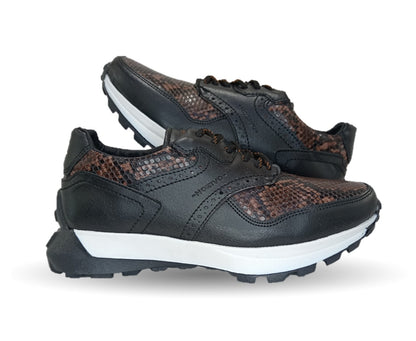 Zapato tipo Tenis Urbano Casual Nozivo 8601 Víbora Negro