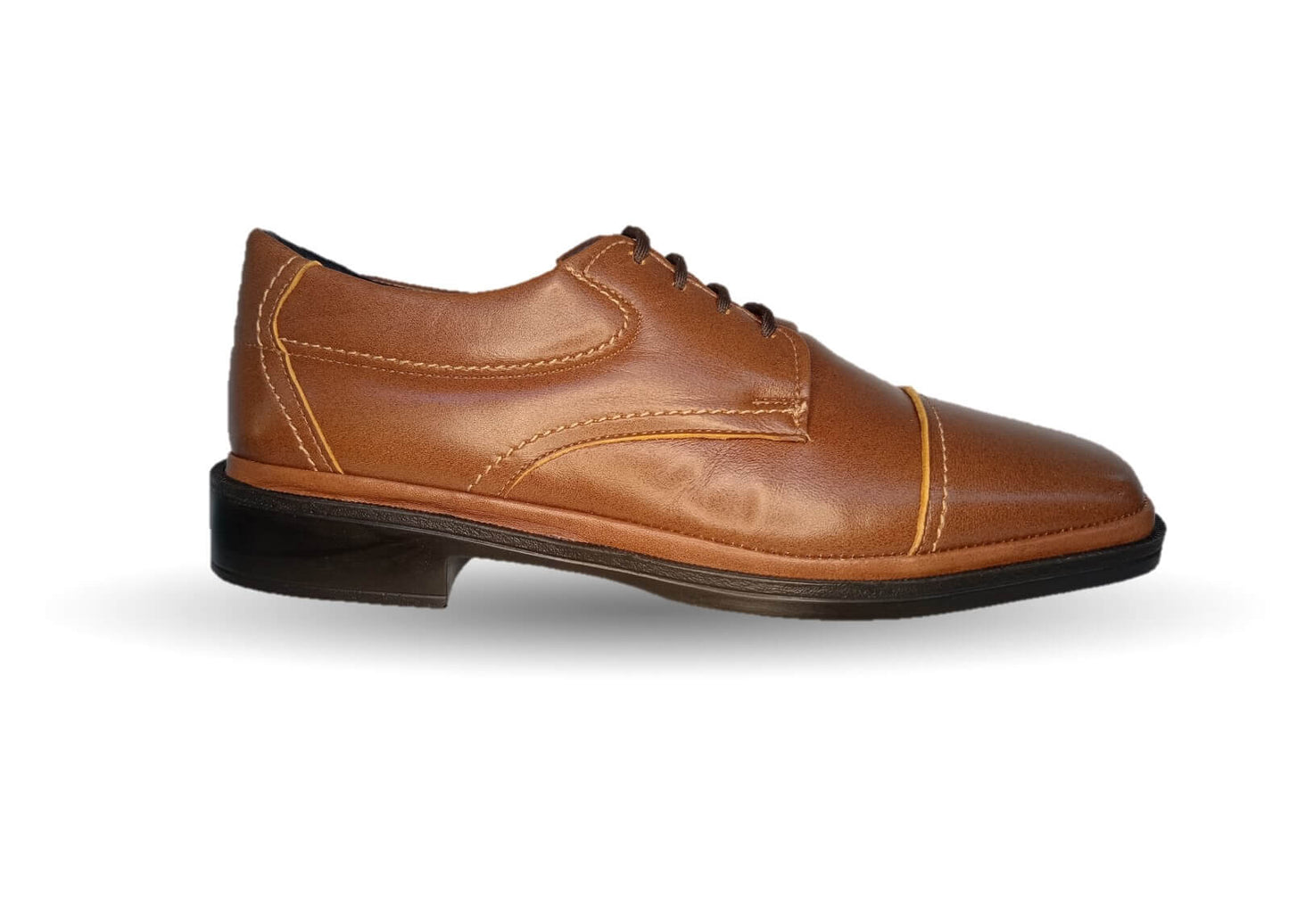 Zapato de Confort para pie diabético de piel de cordero Paceño 1702 Caoba para hombre