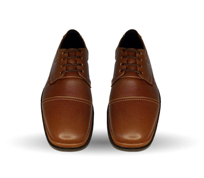 Zapato de Confort para pie diabético de piel de cordero Paceño 1702 Caoba para hombre