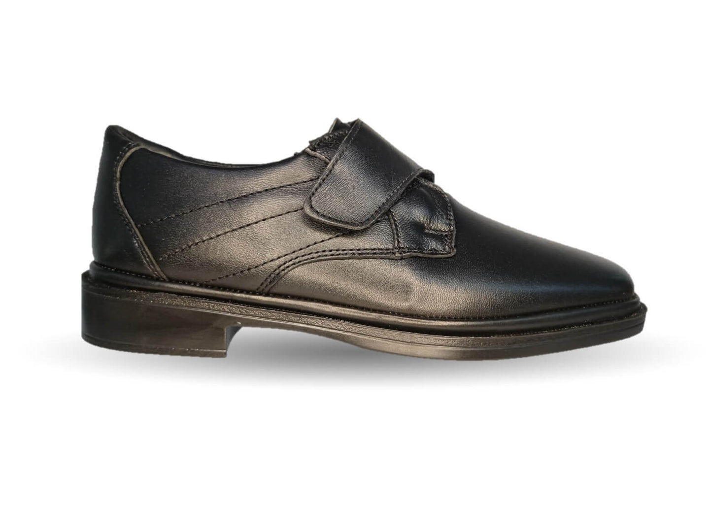 Zapato de Confort para pie diabético de piel de cordero Paceño 1703 Negro para hombre