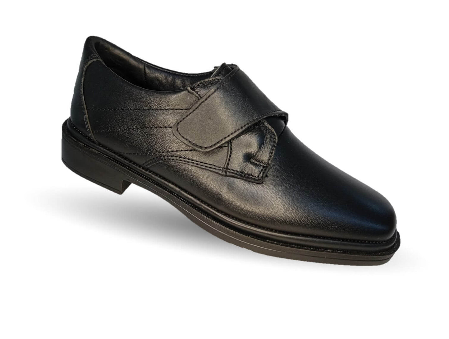 Zapato de Confort para pie diabético de piel de cordero Paceño 1703 Negro para hombre
