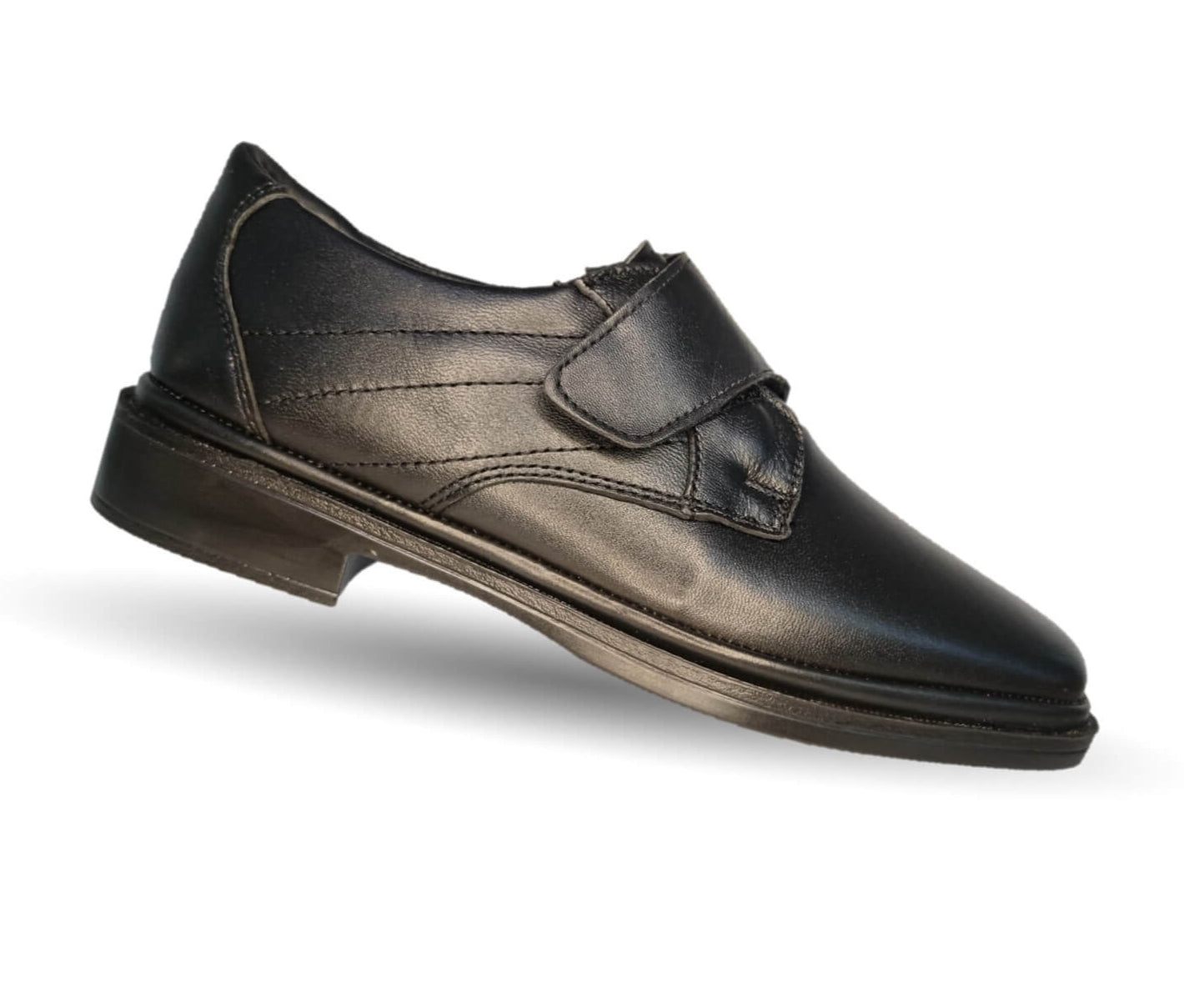 Zapato de Confort para pie diabético de piel de cordero Paceño 1703 Negro para hombre