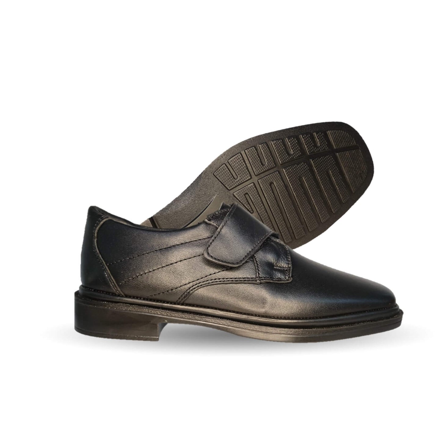 Zapato de Confort para pie diabético de piel de cordero Paceño 1703 Negro para hombre