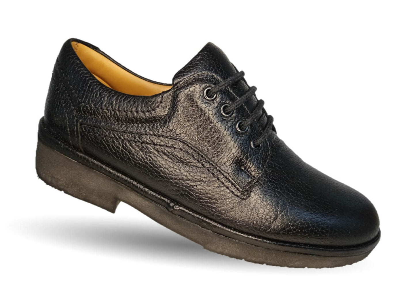 Zapato de Confort para pie diabético de piel de cordero con Shock Point Paceño 639 Negro para hombre