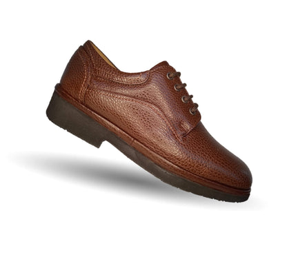 Zapato de Confort para pie diabético de piel de cordero con Shock Point Paceño 639 Tabaco para hombre