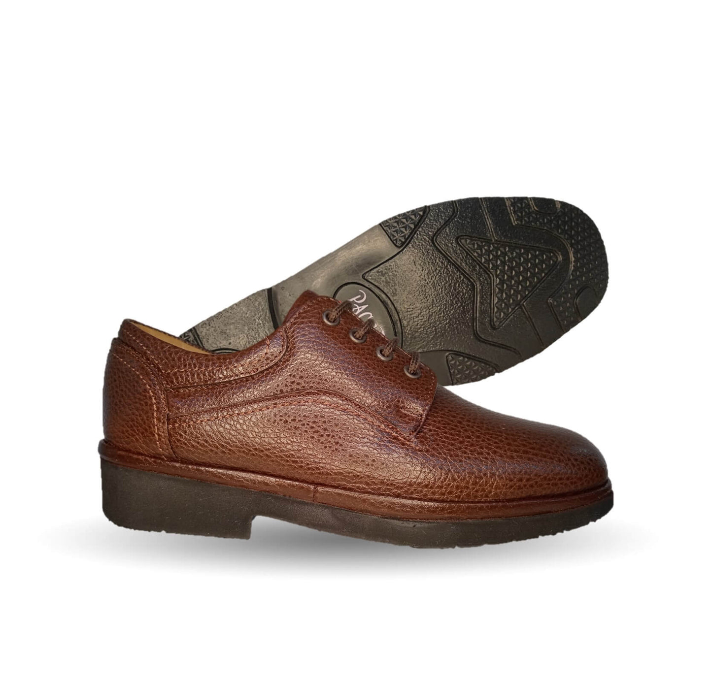 Zapato de Confort para pie diabético de piel de cordero con Shock Point Paceño 639 Tabaco para hombre