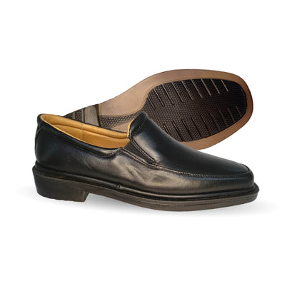 Zapato de Confort para pie diabético de piel de cordero Paceño 703 Negro para hombre