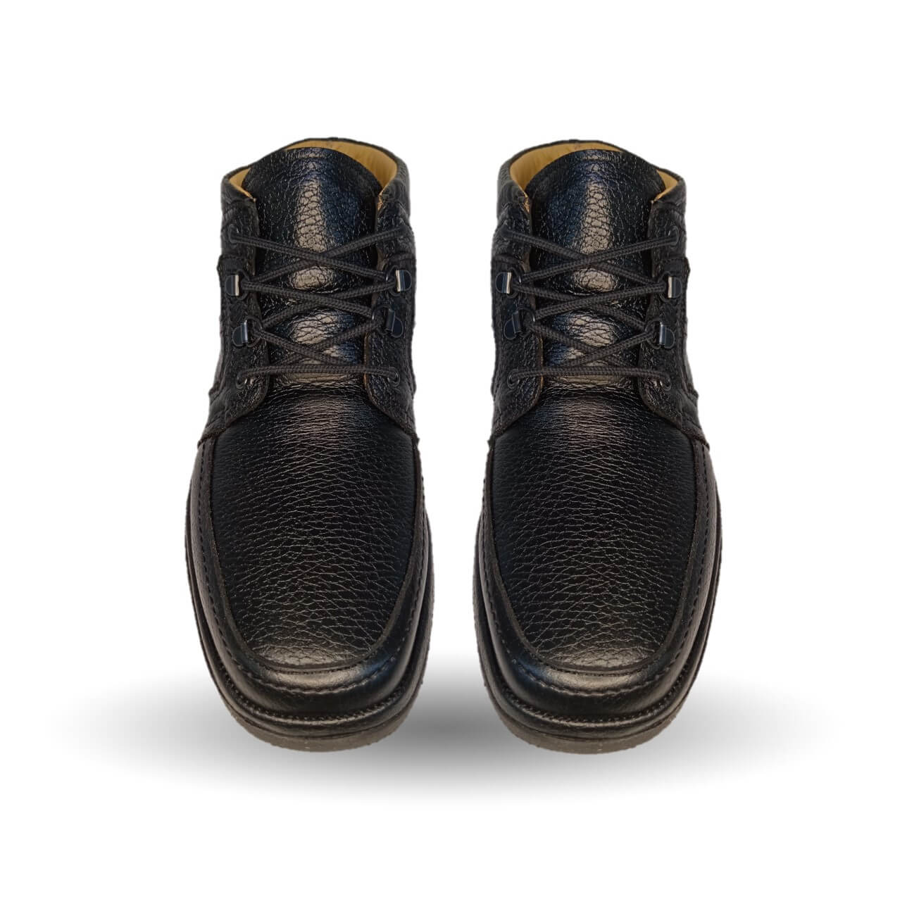 Zapato de Confort tipo Bota para pie diabético de piel de cordero con Shock Point Paceño 726 Negro para hombre