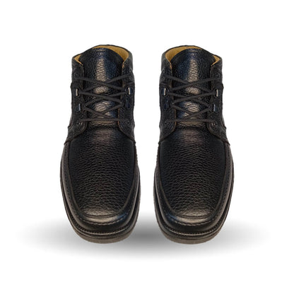 Zapato de Confort tipo Bota para pie diabético de piel de cordero con Shock Point Paceño 726 Negro para hombre