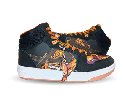 Tenis Urbano tipo Bota Panam 319 Naranja/Negro Unisex para hombre y mujer