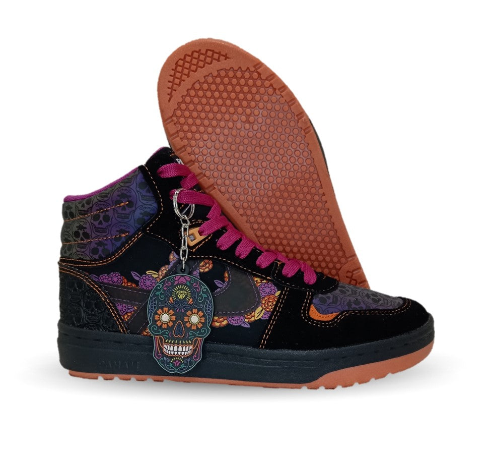 Tenis Urbano tipo Bota Panam 55 Negro Unisex para hombre y mujer