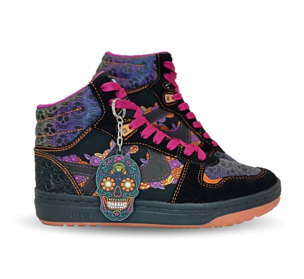 Tenis Urbano tipo Bota Panam 55 Negro Unisex para hombre y mujer