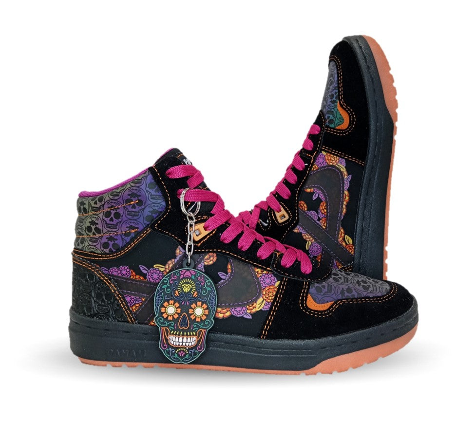 Tenis Urbano tipo Bota Panam 55 Negro Unisex para hombre y mujer