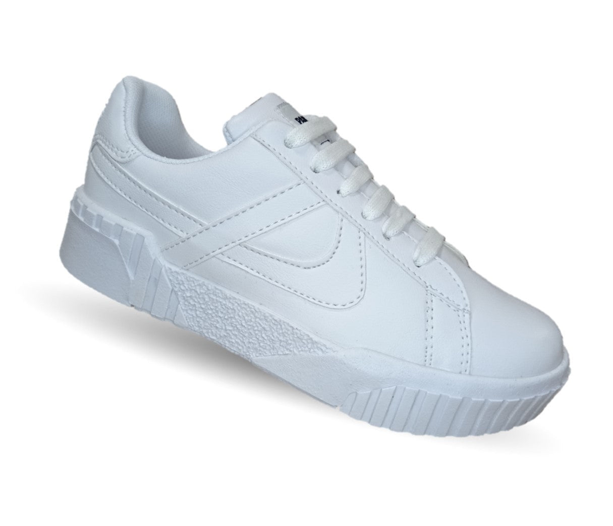 Tenis Urbano y Escolar Panam 676 Blanco Unisex para joven y mujer