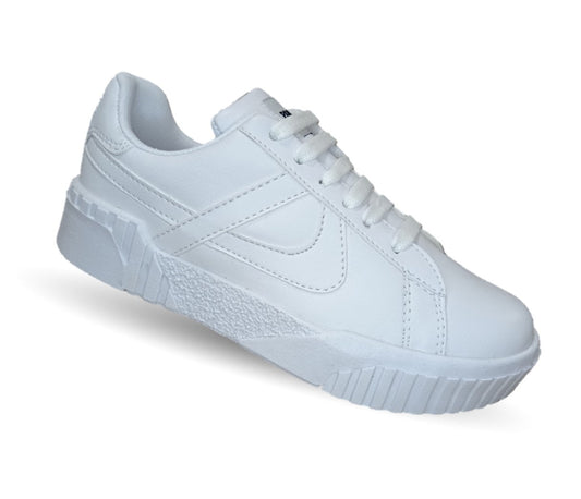 Tenis Urbano y Escolar Panam 676 Blanco Unisex para joven y mujer