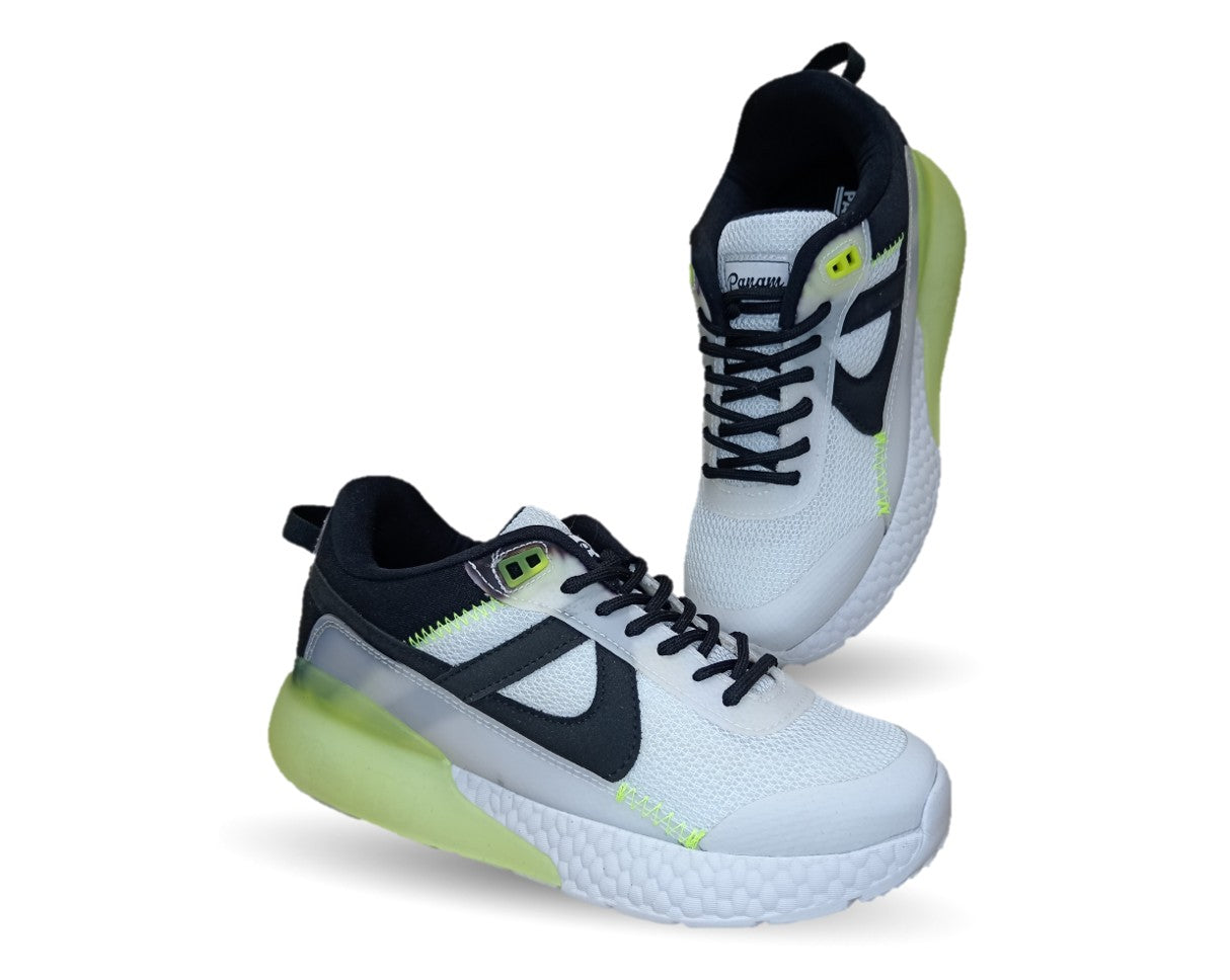 Tenis Deportivo y Casual Panam 743 Blanco/Negro para mujer