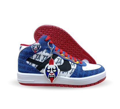 Tenis Urbano tipo Bota Panam 824 Blanco/Azul/Rojo Unisex para joven, mujer y hombre