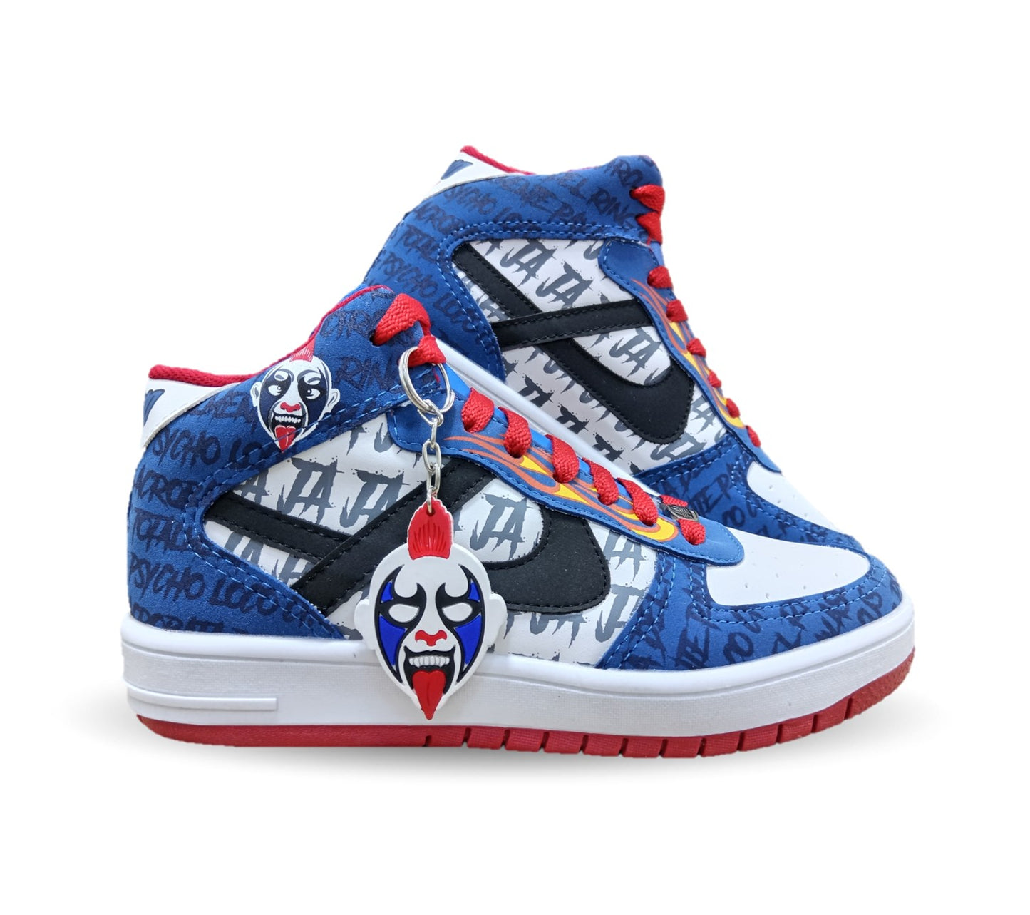 Tenis Urbano tipo Bota Panam 824 Blanco/Azul/Rojo Unisex para joven, mujer y hombre
