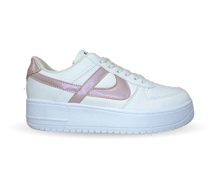 Tenis Urbano Panam 892 Blanco/Plata/Rosa para mujer