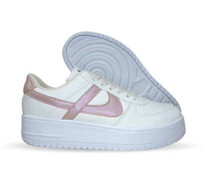 Tenis Urbano Panam 892 Blanco/Plata/Rosa para mujer