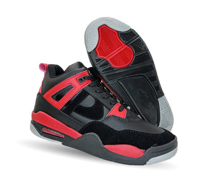 Tenis Urbano tipo Bota Panam 897 Negro/Rojo Unisex para hombre y mujer