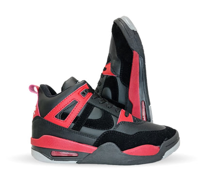 Tenis Urbano tipo Bota Panam 897 Negro/Rojo Unisex para hombre y mujer