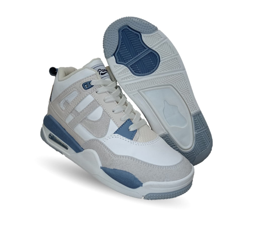 Tenis Urbano tipo Bota Panam 897 Ostión/Azul Unisex para hombre y mujer