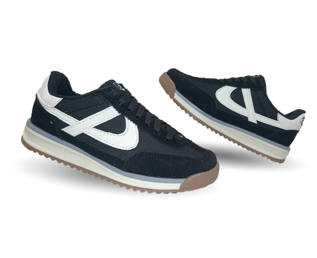 Tenis Urbano Panam 914 Negro/Blanco Unisex para hombre y mujer