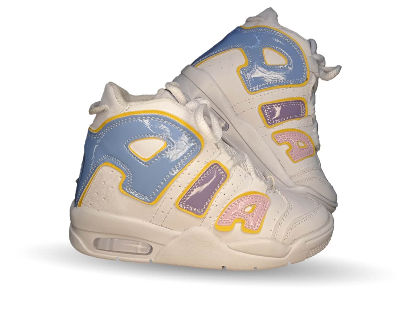 Tenis tipo Bota con ajuste de agujetas Paola Ramirez 17000 Blanco/Multicolor para niña