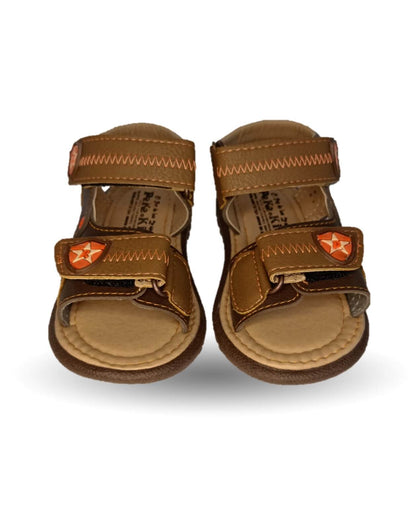 Sandalia con contactel Peke Kids 140 Café para niño