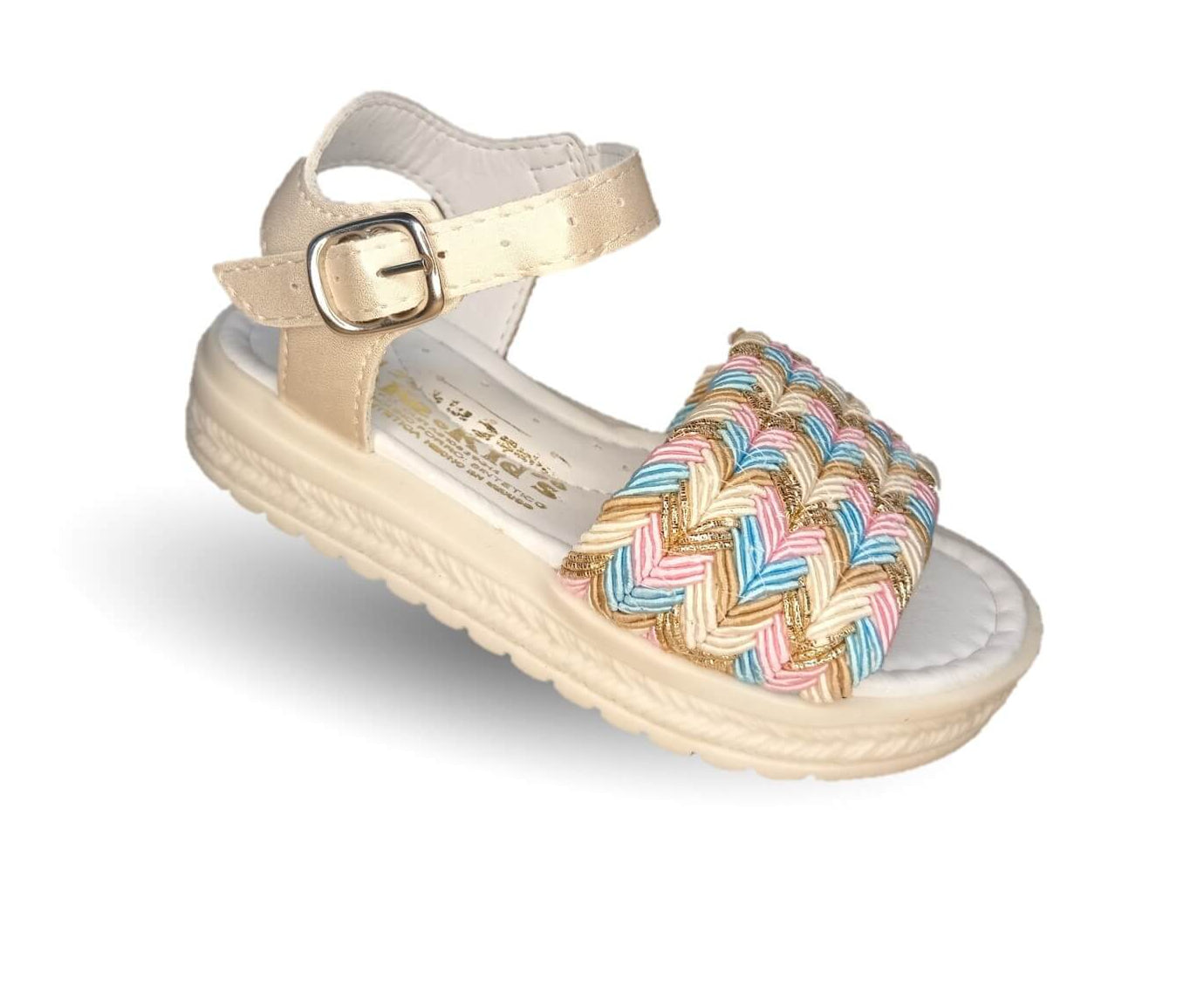 Sandalia con hebilla Peke Kids 191 Beige para niña