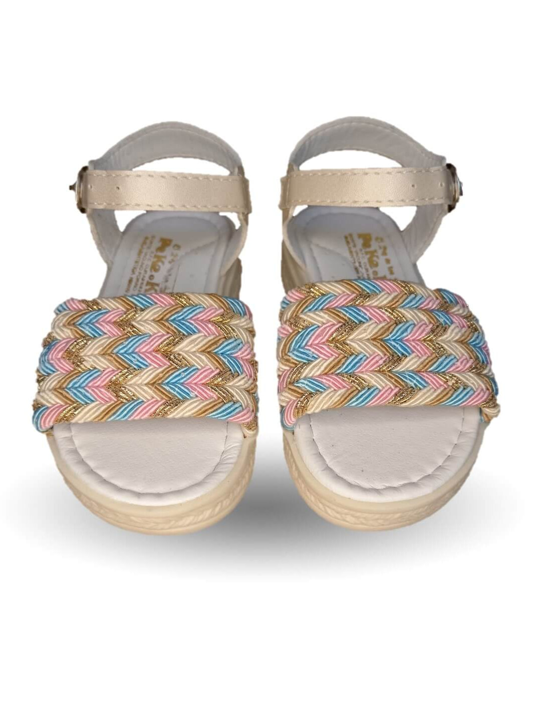 Sandalia con hebilla Peke Kids 191 Beige para niña