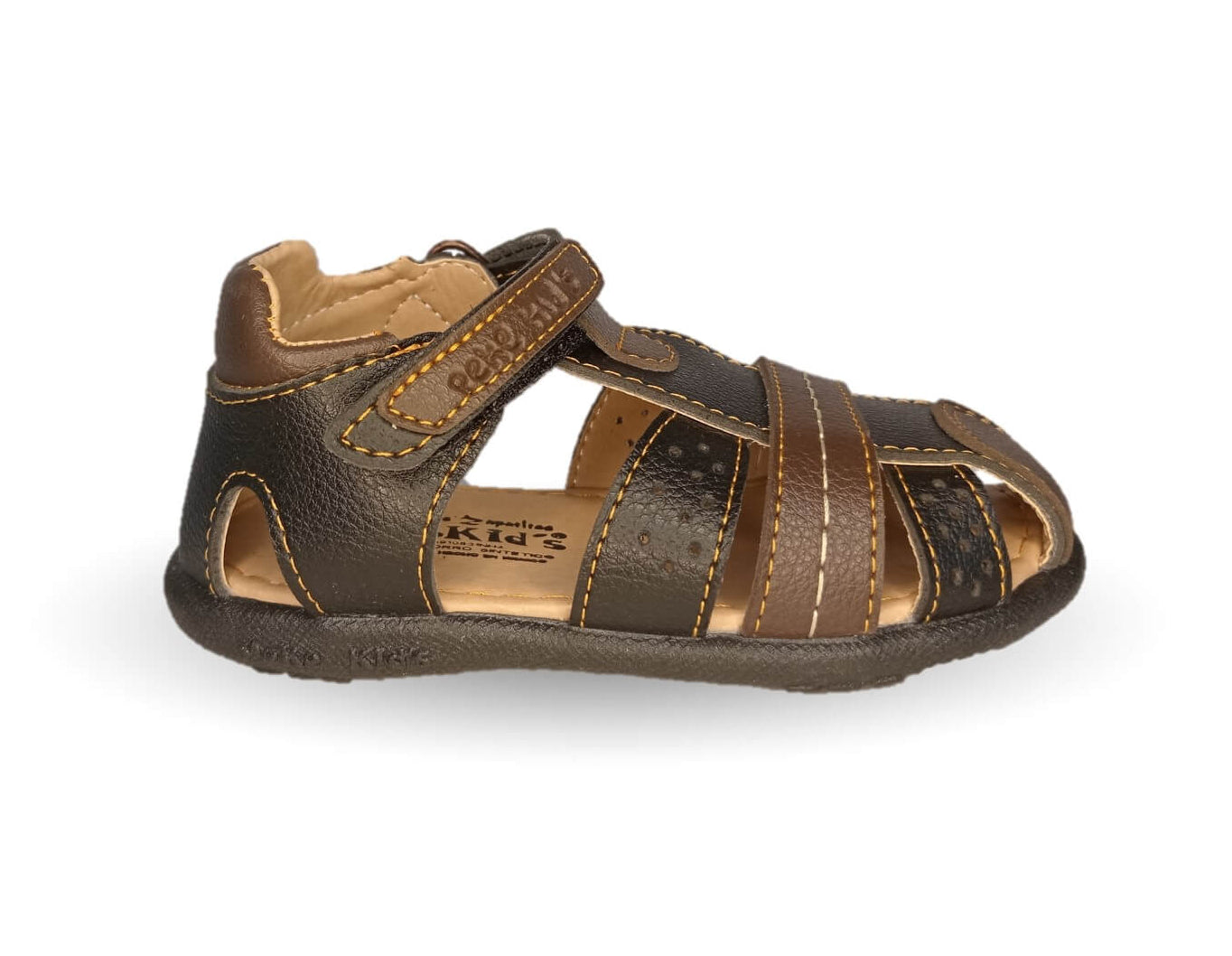 Sandalia con contactel Peke Kids 255 Negro para niño