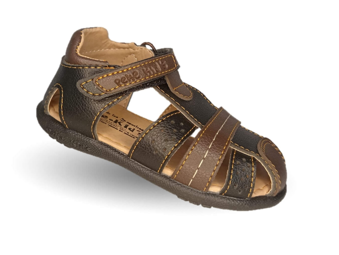 Sandalia con contactel Peke Kids 255 Negro para niño