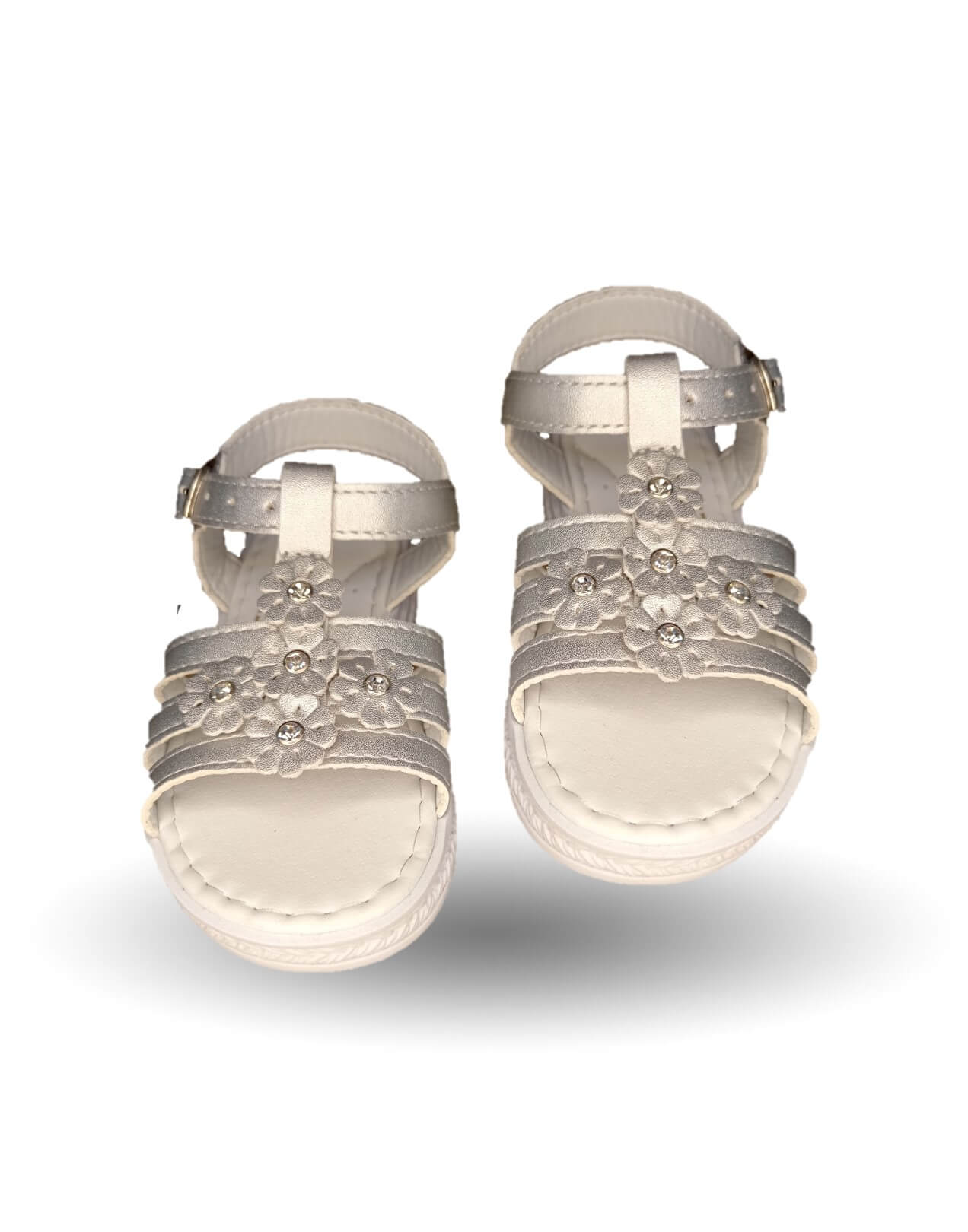 Sandalia con hebilla Peke Kids 296 Plata para niña