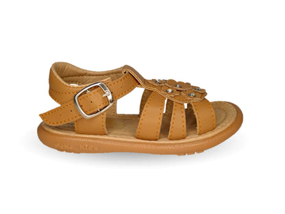 Sandalia con hebilla Peke Kids 325 Avellana para niña