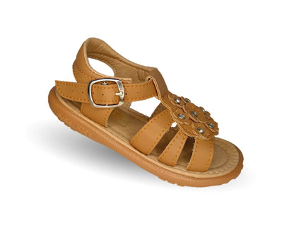 Sandalia con hebilla Peke Kids 325 Avellana para niña