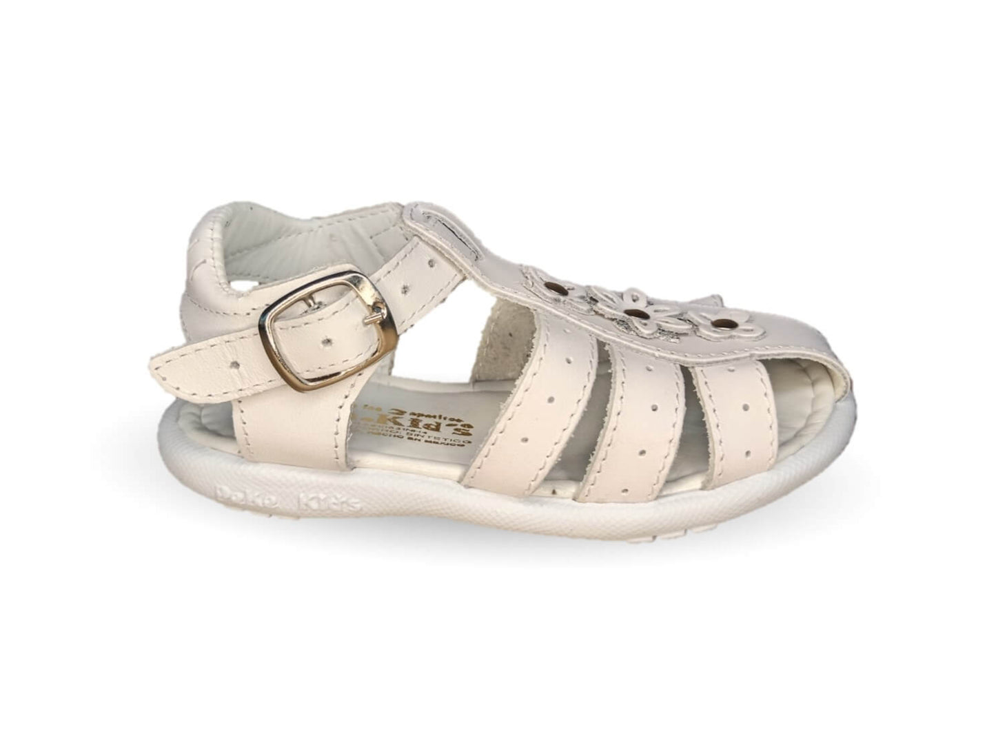 Sandalia con hebilla Peke Kids 601 Blanco para niña