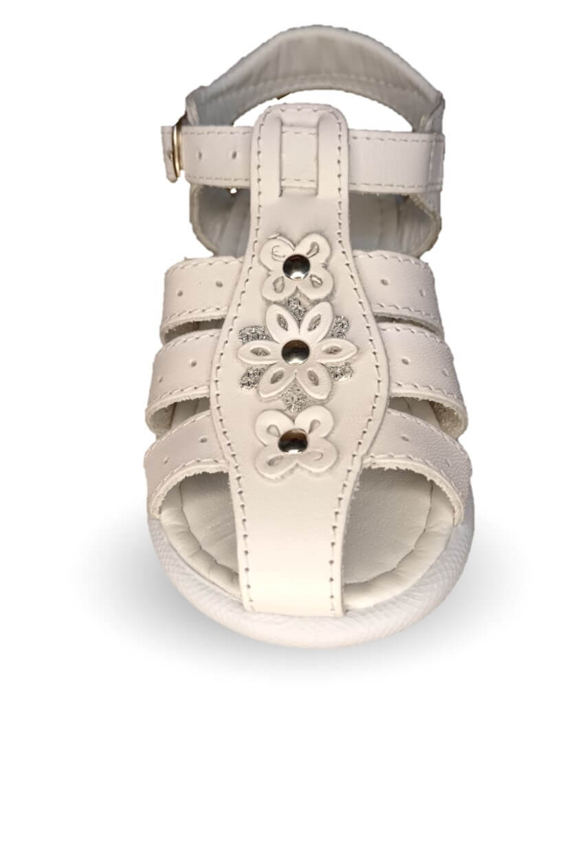 Sandalia con hebilla Peke Kids 601 Blanco para niña