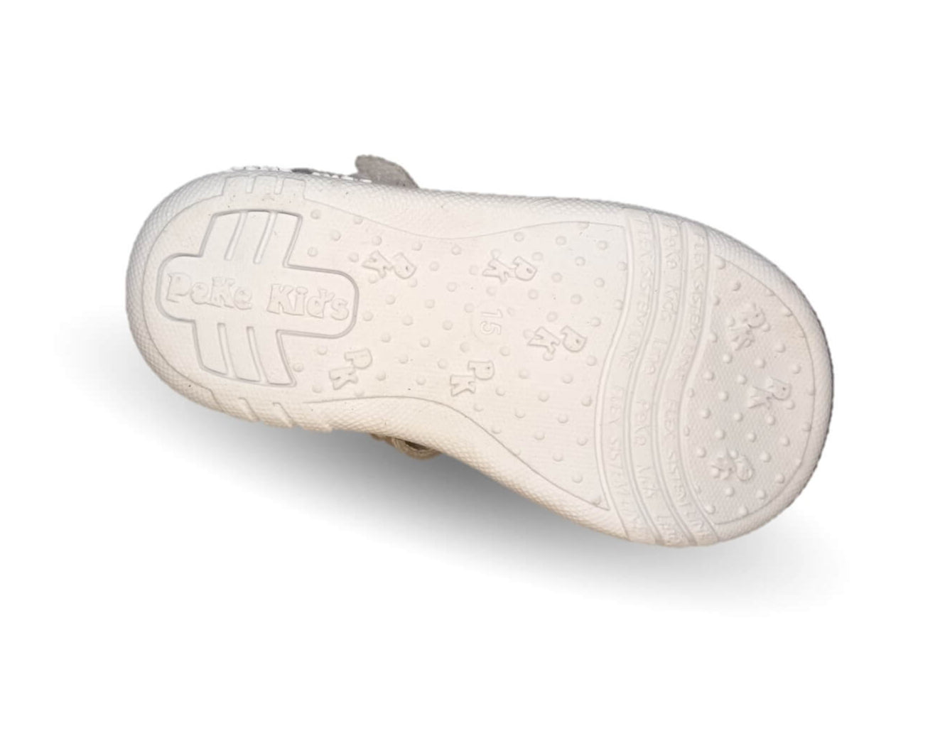 Sandalia con contactel Peke Kids 802 Plata Nacarado para niña