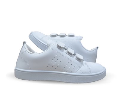 Tenis Escolar Peke Kids 28010 Blanco Unisex para niño y niña