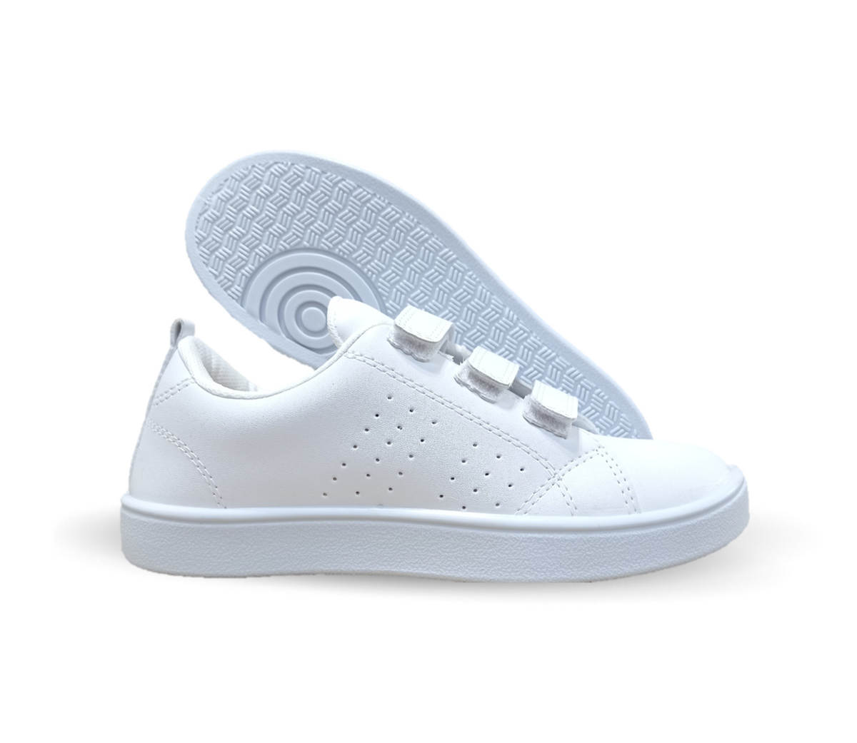 Tenis Escolar Peke Kids 28010 Blanco Unisex para niño y niña