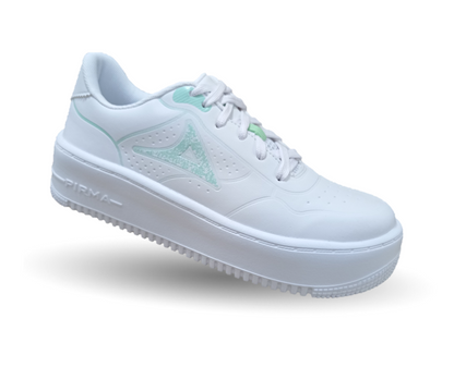 Tenis Urbano Pirma 5534 Blanco/Verde para mujer