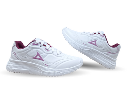 Tenis Deportivo Pirma 8519 Blanco/Guinda para mujer
