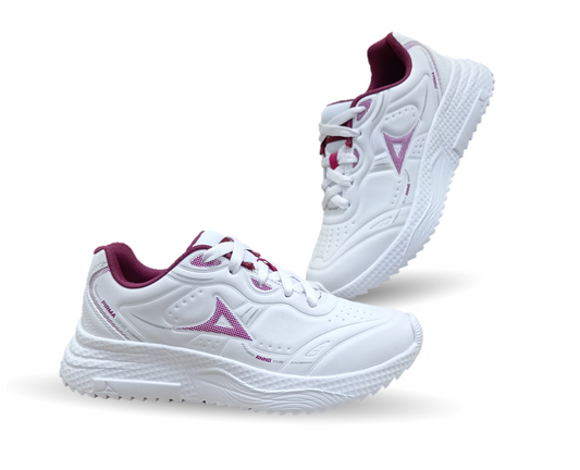 Tenis Deportivo Pirma 8519 Blanco/Guinda para mujer