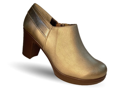 Zapato Casual y de Vestir de piel de ternera con cierre interno con tacón alto suela extra ligera Pullman 1002 Seda para mujer