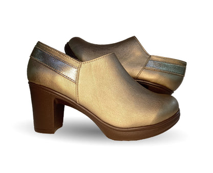 Zapato Casual y de Vestir de piel de ternera con cierre interno con tacón alto suela extra ligera Pullman 1002 Seda para mujer