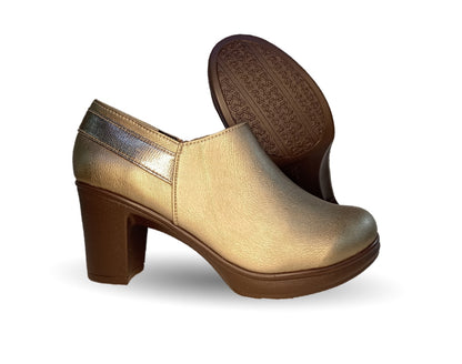 Zapato Casual y de Vestir de piel de ternera con cierre interno con tacón alto suela extra ligera Pullman 1002 Seda para mujer